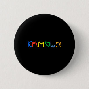 Badge Rond 5 Cm Cadeaux drôles positifs lettre de chat Kamala 
