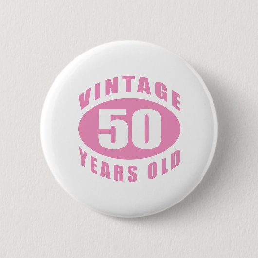 Badge Rond 5 Cm Cadeaux du 50e anniversaire pour elle (Devant)