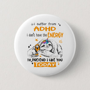 Badge Rond 5 Cm Cadeaux du ruban du Mois de sensibilisation au TDA