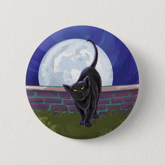 Badge Rond 5 Cm Cadeaux et accessoires de chat noir (Devant)
