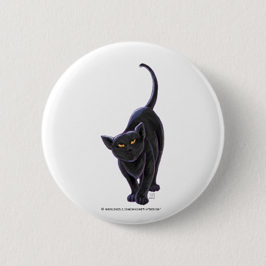 Badge Rond 5 Cm Cadeaux et accessoires de chat noir (Devant)
