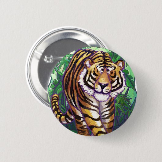 Badge Rond 5 Cm Cadeaux et accessoires de tigre (Devant & derrière)