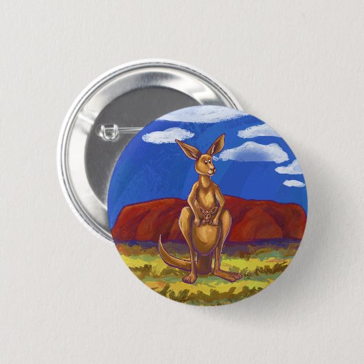 Badge Rond 5 Cm Cadeaux et accessoires Kangaroo (Devant & derrière)