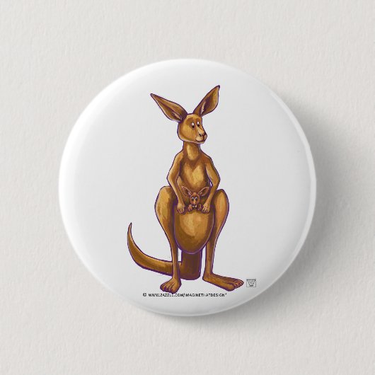Badge Rond 5 Cm Cadeaux et accessoires Kangaroo (Devant)