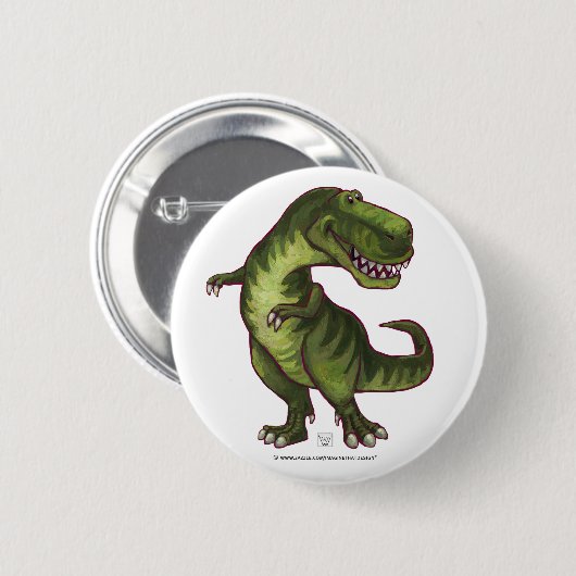 Badge Rond 5 Cm Cadeaux et accessoires Tyrannosaurus (Devant & derrière)
