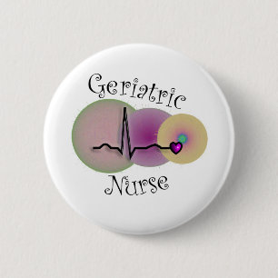 Badge Rond 5 Cm Cadeaux gériatriques d'infirmière