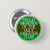 Badge Rond 5 Cm Cadeaux laids de chandail de Noël (Devant & derrière)