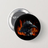 Badge Rond 5 Cm Cadeaux "Le feu des corbeaux" (Devant & derrière)