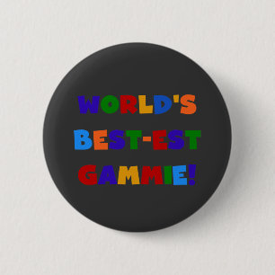 Badge Rond 5 Cm Cadeaux lumineux de couleurs du Meilleur-est