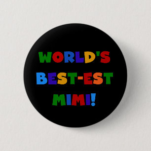 Badge Rond 5 Cm Cadeaux lumineux de T-shirts des couleurs Mimi du