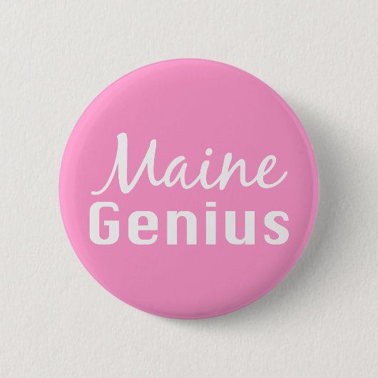 Badge Rond 5 Cm Cadeaux Maine Genius (Devant)