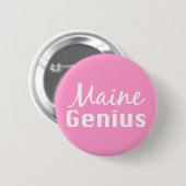 Badge Rond 5 Cm Cadeaux Maine Genius (Devant & derrière)