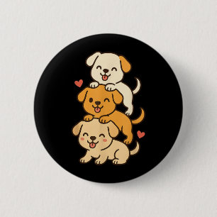 Badge Rond 5 Cm Cadeaux mignons de chiots Kawaii Neko pour amateur