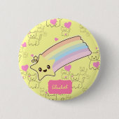 Badge Rond 5 Cm Cadeaux mignons nommés pour les chats-filles (Devant)
