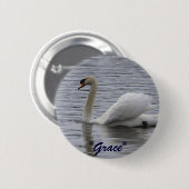 Badge Rond 5 Cm Cadeaux Motivationnels Swan (Devant & derrière)