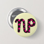Badge Rond 5 Cm Cadeaux "NP " de praticienne d'infirmière (Devant & derrière)