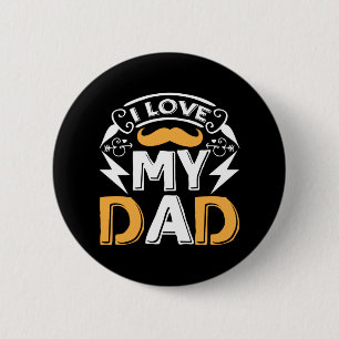 Badge Rond 5 Cm Cadeaux papa J'aime mon père