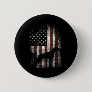 Badge Rond 5 Cm Cadeaux patriotiques drapeau américain Pinscher
