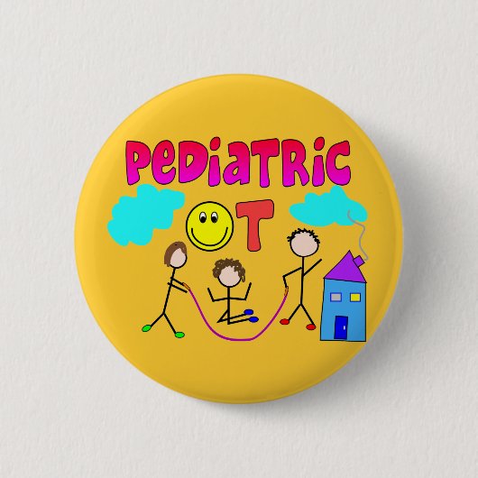 Badge Rond 5 Cm Cadeaux pédiatriques d'ergothérapiste (Devant)