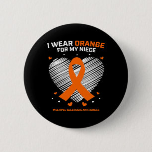 Badge Rond 5 Cm Cadeaux Vêtements Nièce Sclérose en plaques Aw