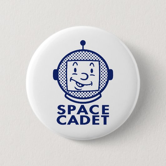 Badge Rond 5 Cm CADET ESPACE - Bleu (Devant)
