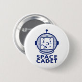 Badge Rond 5 Cm CADET ESPACE - Bleu (Devant & derrière)