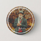 Badge Rond 5 Cm Cadres classiques Simple Photo Funeral Memorial (Devant)