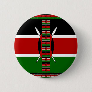 Badge Rond 5 Cm Cadres frontaliers du Kenya Seless Flags