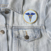 Badge Rond 5 Cm Caducée (En situation)