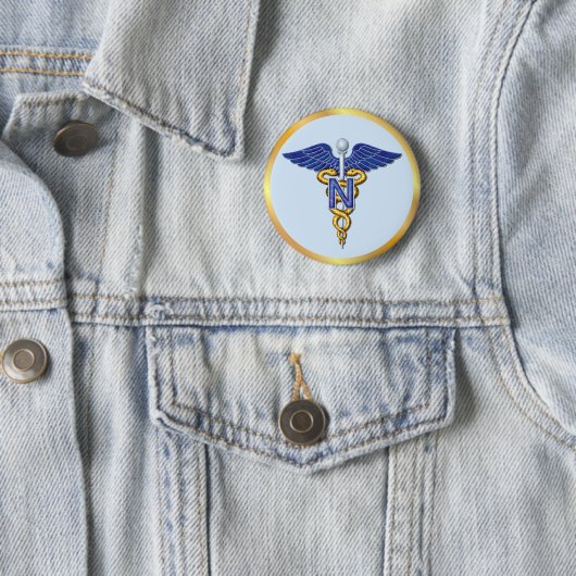 Badge Rond 5 Cm Caducée (En situation)