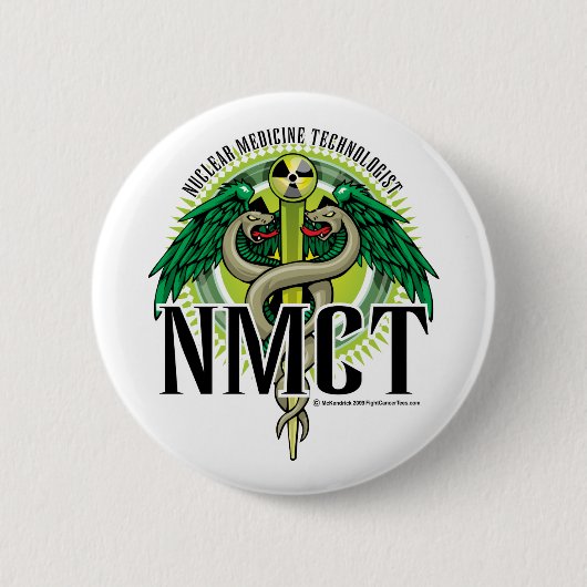 Badge Rond 5 Cm Caducée de NMCT (Devant)