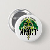 Badge Rond 5 Cm Caducée de NMCT (Devant & derrière)