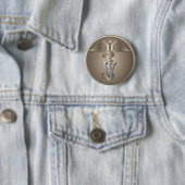Badge Rond 5 Cm Caducée vétérinaire (En situation)