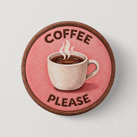 Badge Rond 5 Cm Café (Devant)