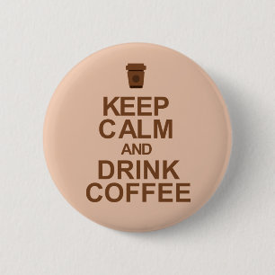 Badge Rond 5 Cm Café