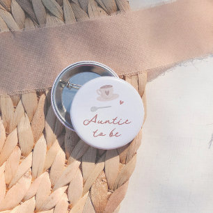 Badge Rond 5 Cm Cafe Bebe Cute French Baby Shower Tante à venir