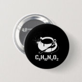 Badge Rond 5 Cm Café C8H10N4O2 (Devant & derrière)