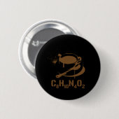 Badge Rond 5 Cm Café C8H10N4O2 (Devant & derrière)