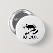 Badge Rond 5 Cm Café C8H10N4O2 (Devant & derrière)