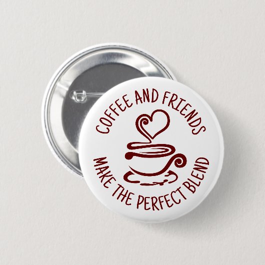 Badge Rond 5 Cm Café et amis, faire le mélange parfait (Devant & derrière)