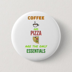 Badge Rond 5 Cm Café et pizza