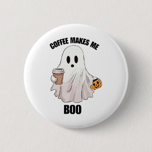 Badge Rond 5 Cm Café fantôme Halloween drôle 