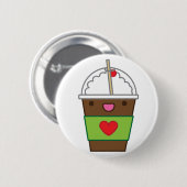 Badge Rond 5 Cm Café mocha glace (Devant & derrière)