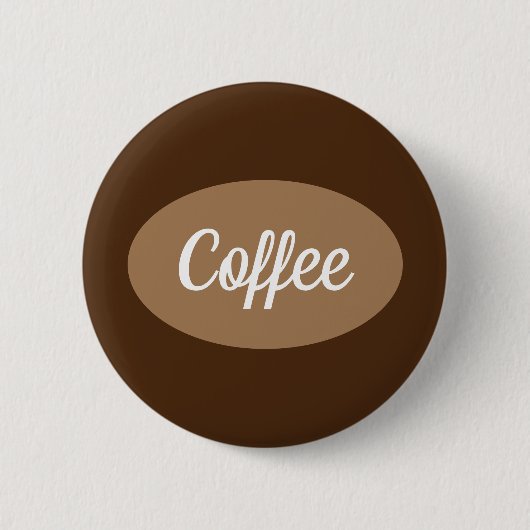 Badge Rond 5 Cm Café personnalisé en Bouton blanc (Devant)