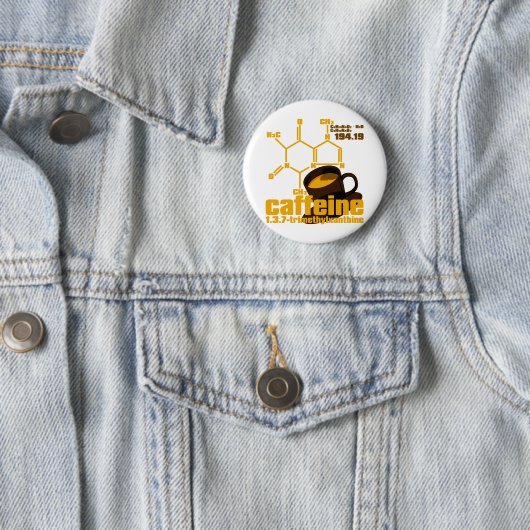 Badge Rond 5 Cm Caféine (En situation)