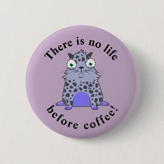 Badge Rond 5 Cm Caffelotta cryptokitty veut du café (Devant)