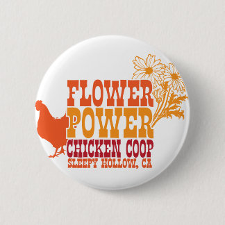 Badge Rond 5 Cm Cage de poulet de flower power