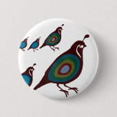 Badge Rond 5 Cm Cailles (Devant)