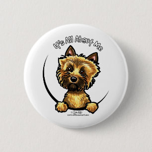 Badge Rond 5 Cm Cairn Terrier son tout environ je