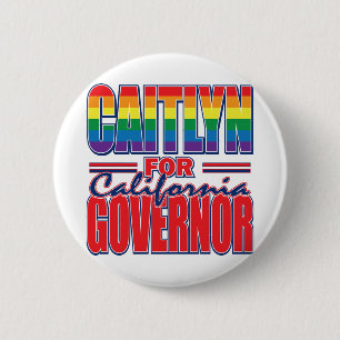 Badge Rond 5 Cm Caitlyn-for-GOV-Gay-Pride-Flag-Cal-